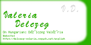 valeria delczeg business card